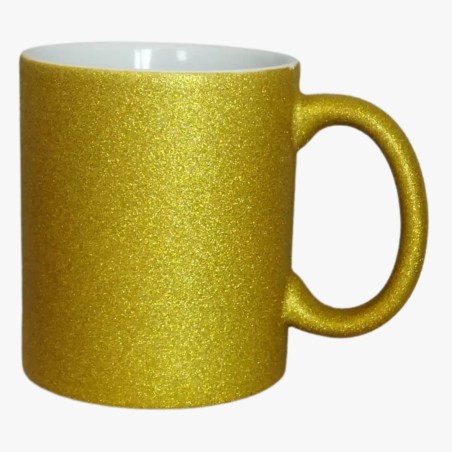 CANECA GLITTER OURO PARA SUBLIMACAO